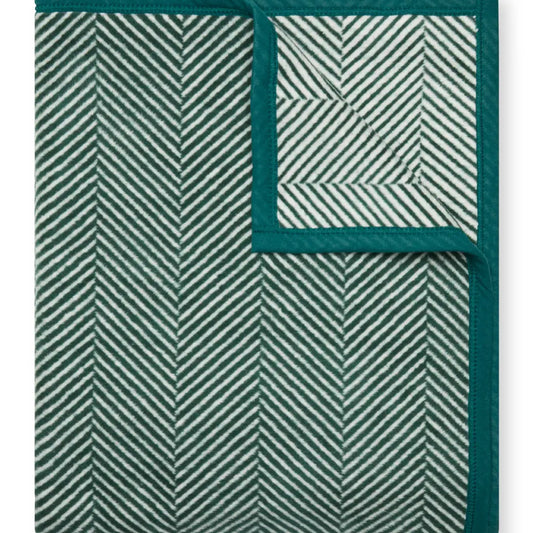 Harborview Herringbone Evergreen Blanket, Chappy Wrap Midi Size