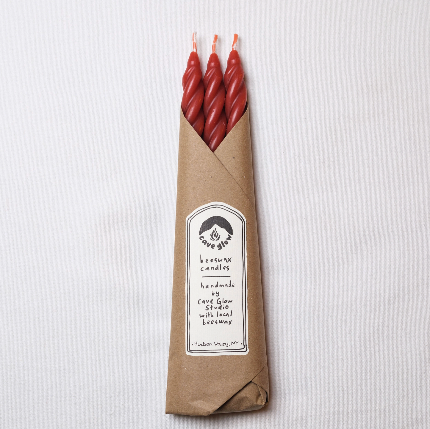 Rose Beeswax Taper Candles Set of 3