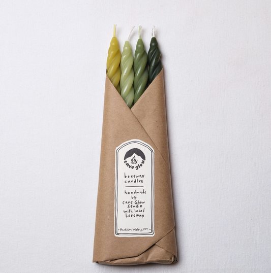 Woodland Beeswax Candles Set of 4