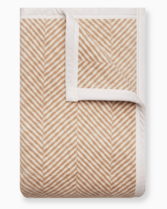Harborview Herringbone Tan Blanket, Chappy Wrap Midi Size